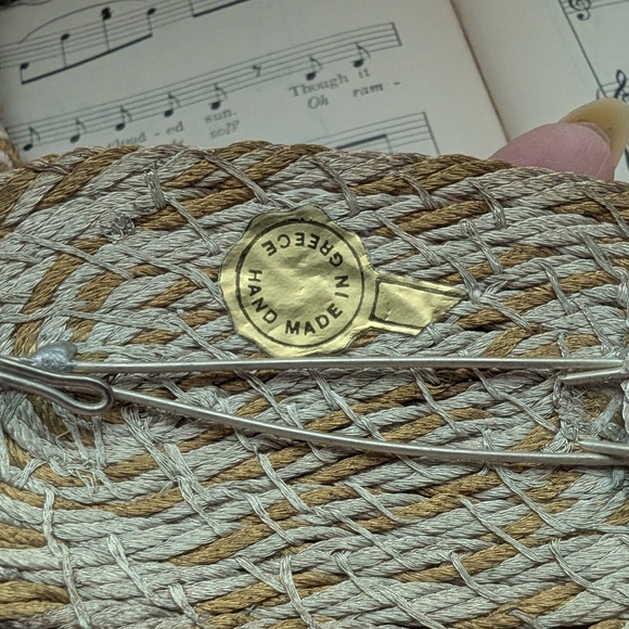 Elegant Gold and Silver Woven Metal Necklace And Matching Belt Made In Greece - Picture 4 of 11